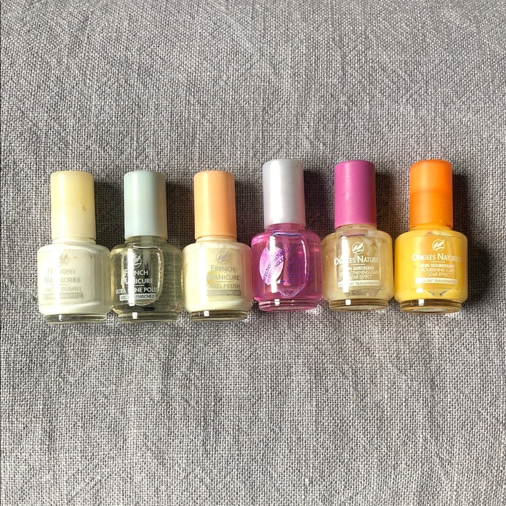 Yves Rocher Nail Polish Set - Cream, Green, Yellow, Pink, Orange